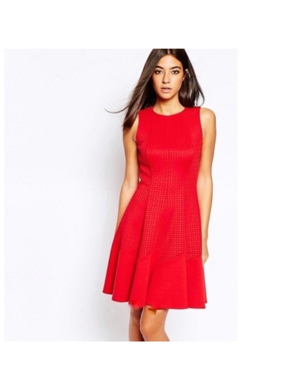 Reiss Pinot Cut Out Bright Red Dress 8 NWT